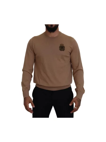 Sweter Dolce And Gabbana z kaszmiru beżowy
