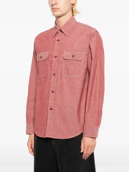 Cămașă de blugi Sugar Cane Jeans roșu