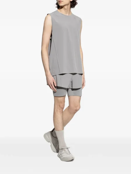 Koszulka Adidas z zamkiem błyskawicznym do połowy bez rękawów skórzana brązowa