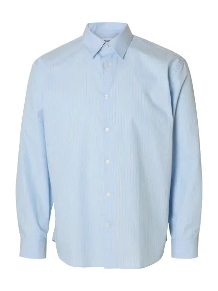 SELECTED HOMME Cămașă SLHRLXBEN albastru deschis / maro alb