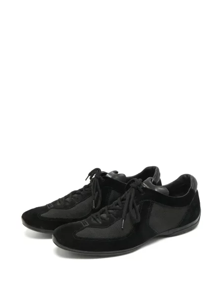 Sneakerși Santoni din piele de căprioară negru