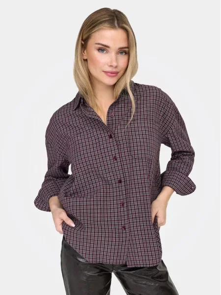 ONLY Сорочка Fenna Oversize фіолетовий