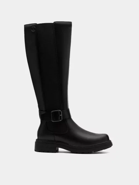 Кожаные сапоги Clarks черные