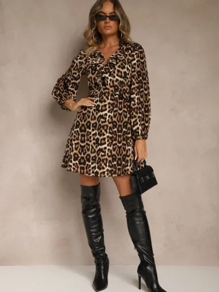 Rochie Resarina Imprimeu leopard