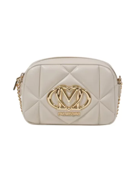 Mała torebka crossbody Love Moschino beżowa
