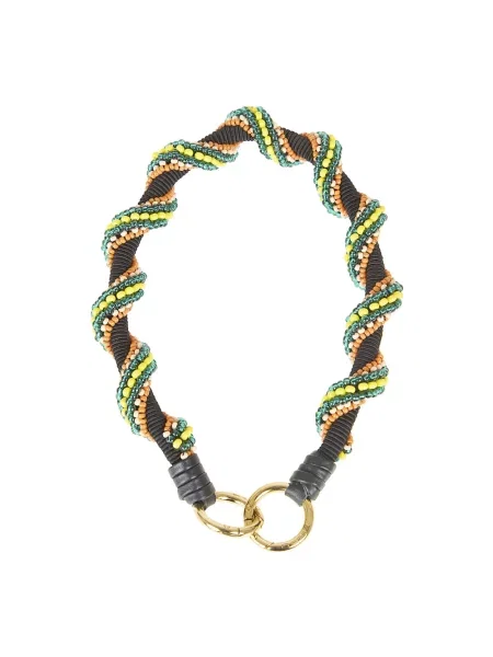 Wielobarwność torebka skórzana Etro skórzana z koralikami