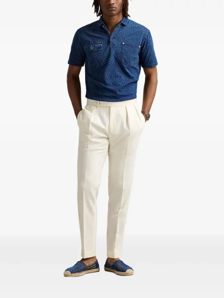 Pletene sportske kratke hlače Polo Ralph Lauren s printom bijela