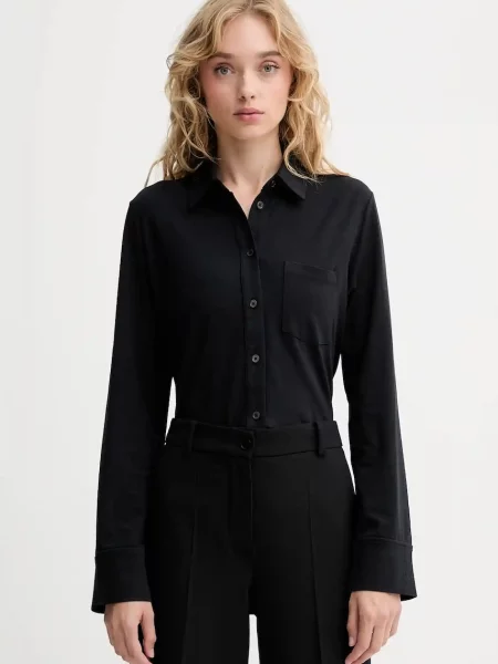 Marc O'Polo koszula regular z kołnierzykiem klasycznym granatowy