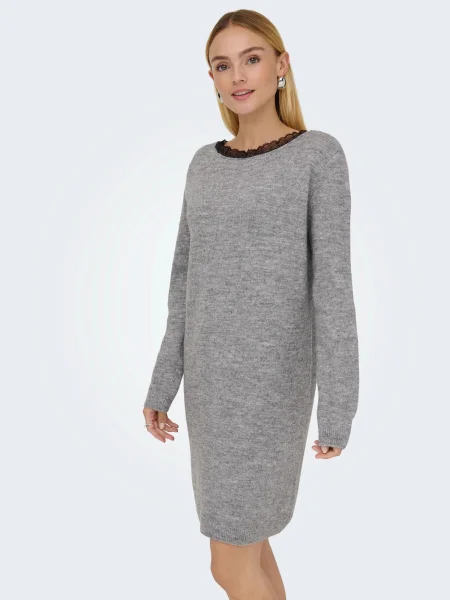 ONLY Rochie tricotat ONLTAMMY deschis gri