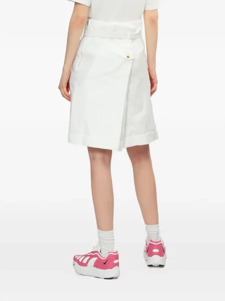 Pantaloni scurți Comme Des Garçons plic alb