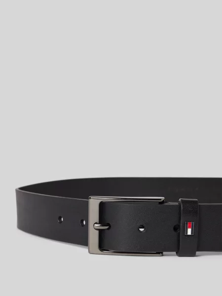 Tommy Hilfiger pasek skórzany czarny