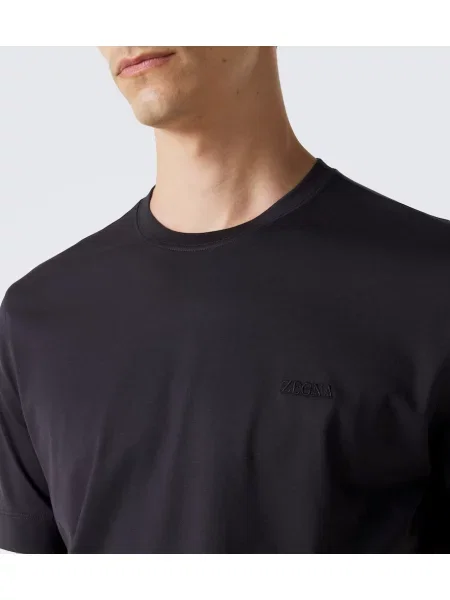 Tricou Zegna din jerseu albastru
