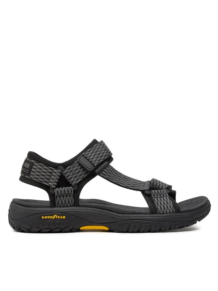 Szandál Skechers Lomell-Rip Tide Fekete szürke