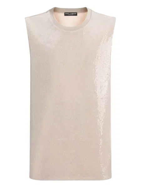 Риза Dolce & Gabbana с пайети без ръкави