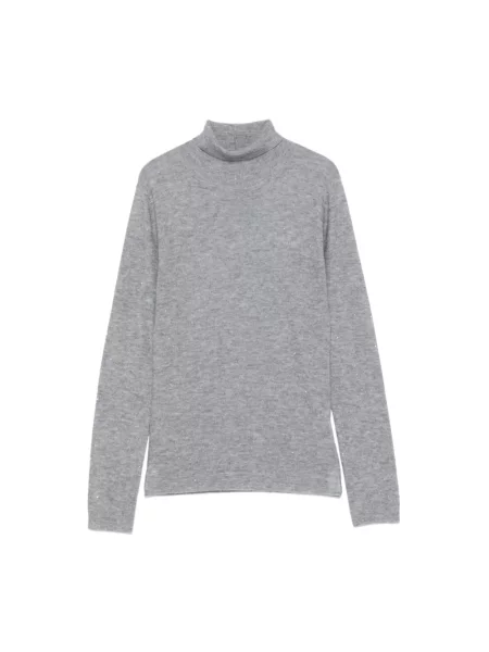 Sweter z golfem Fabiana Filippi do golfa szary