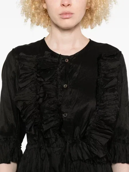 Rochie Christian Peau cu volane de costum negru