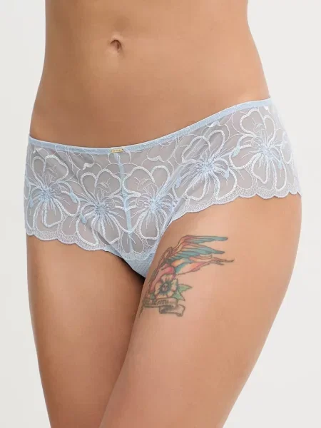 Chantelle brazilky dámske čipkované FLEURS modrá