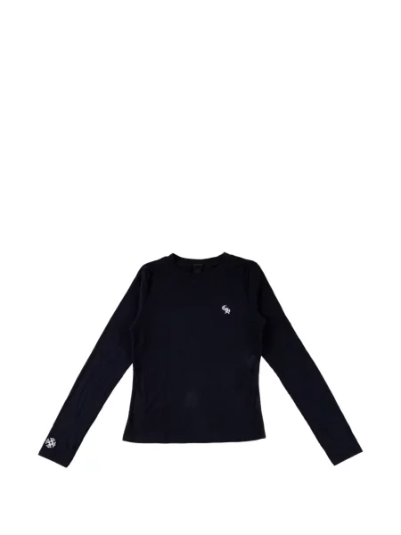 Lung tricou Chrome Hearts cu motiv cu inimi albastru