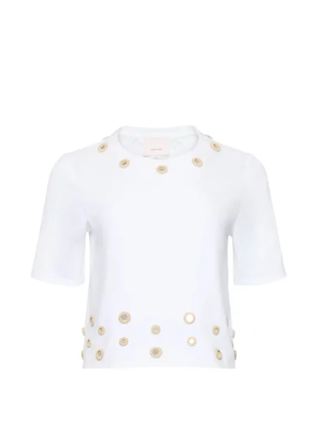 Szydełkować koszulka Cinq A Sept biała