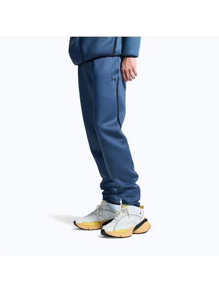 Pantaloni pentru bărbați Under Armour Unstoppable Fleece Jogger Downpour Gray/Black negru