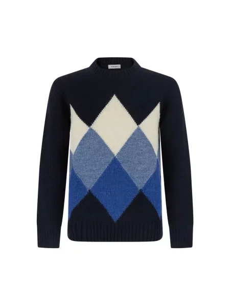 Sweter Kangra wełniany niebieski