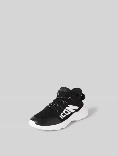 Sneakersy z nadrukiem z napisem Dsquared2 czarne