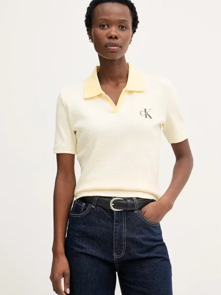 Calvin Klein Jeans polo żółta
