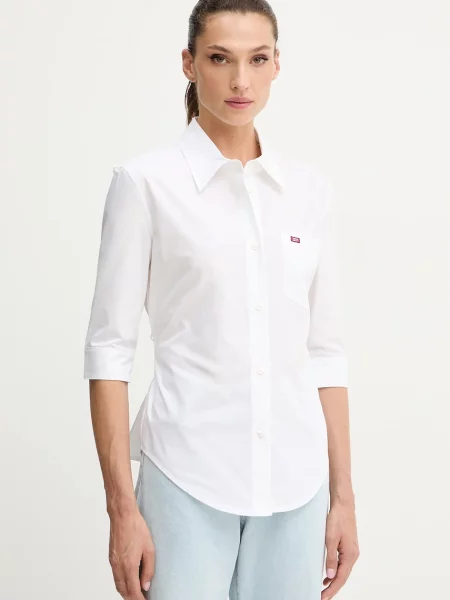 Miss Sixty cămașă din cu guler clasic regular alb