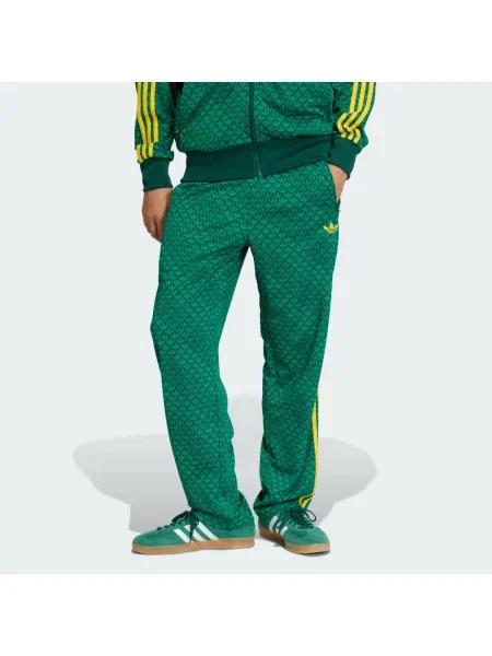 ADIDAS ORIGINALS Kalhoty Firebird tmavě / zelená / tmavě zelená žlutá