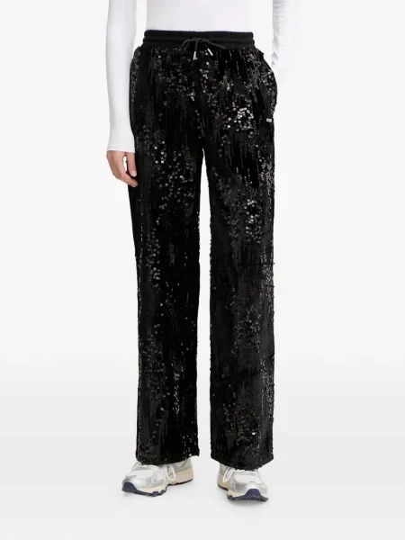Pantaloni Guess cu paiete negru