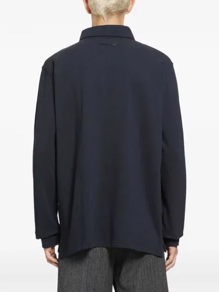 Μακρύς polo Mm6 Maison Margiela με αυτόγραφο μπλε