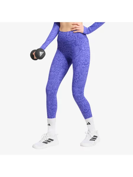 Colanți adidas Optimé Primelift Snake Leggings Solar Purple/ Pure Purple M violet
