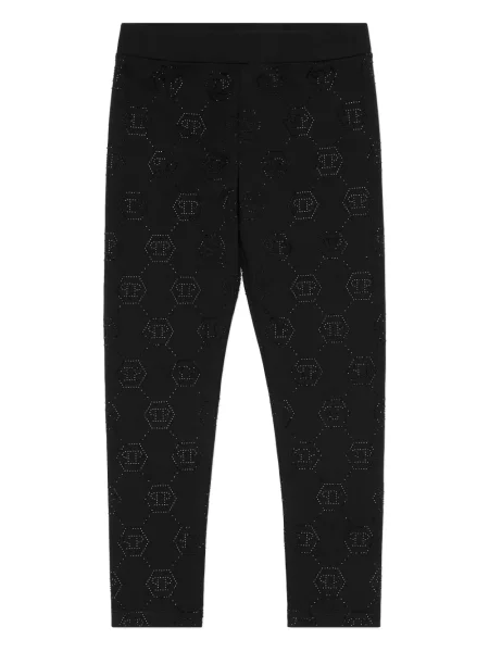 Legginsy dziecięce Philipp Plein czarne