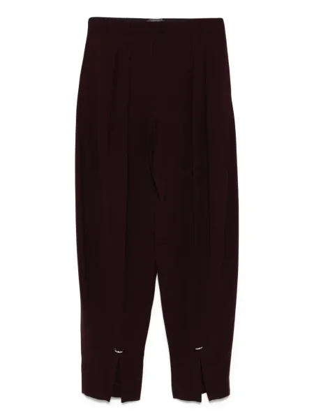 Pantaloni Mugler plisate roșu
