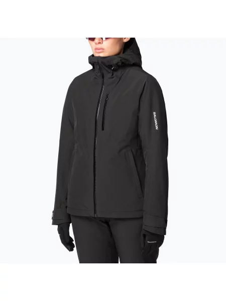 Geacă de schi pentru femei Salomon Highland deep black negru