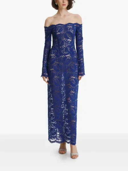 Rochie maxi 2310 Studio din dantelă de costum albastru