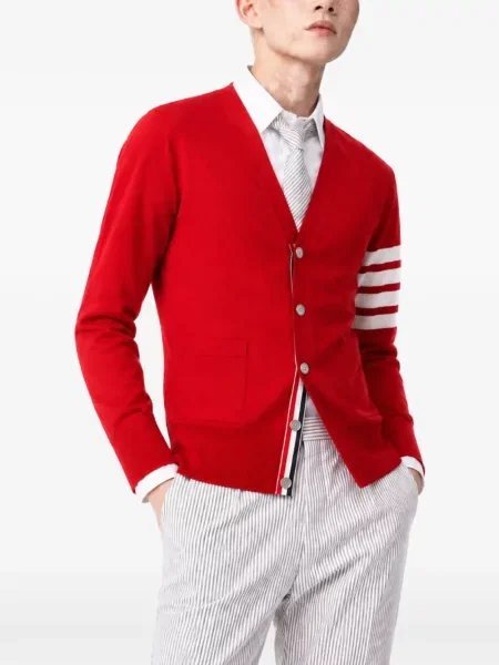 Cardigan Thom Browne de lână roșu