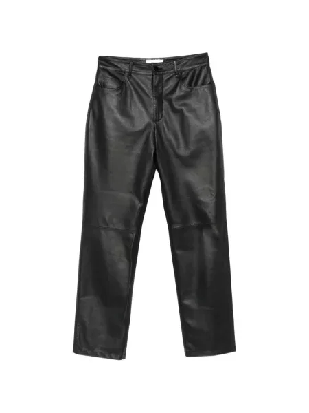 Pantaloni Solotre din piele negru