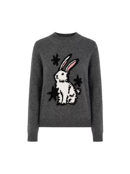 Sweter Weekend Max Mara wełniany szary