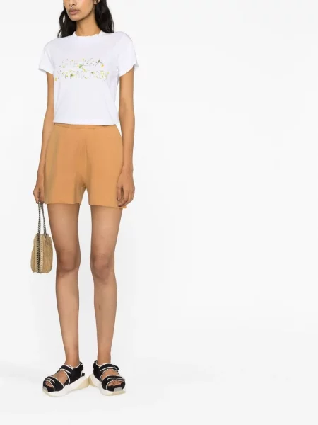 Gėlėtas raštuotas marškinėliai Stella Mccartney balta