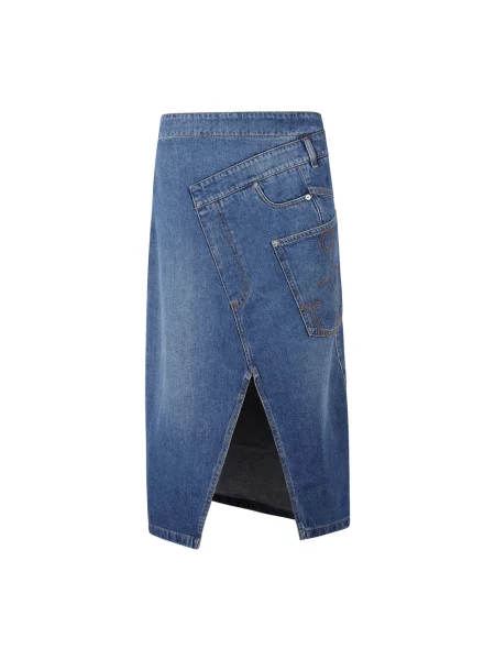 Spódnica midi Jw Anderson niebieska