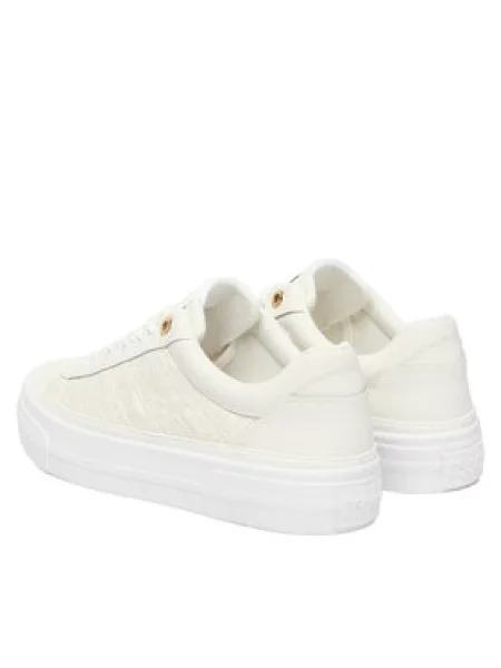 Tommy Hilfiger Tenisice Th Platform Sneaker Quilted Écru bijela