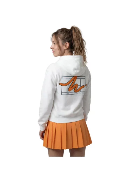 Bluza tenisowa z kapturem Siroko Newport-W White biała