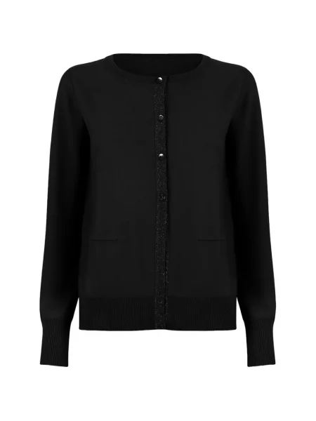 Cardigan Wolford din lână merinos negru