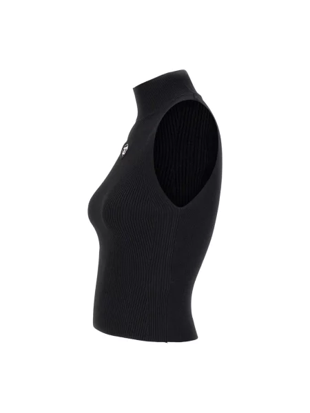 Top Diesel prążkowany na ramiączkach czarny