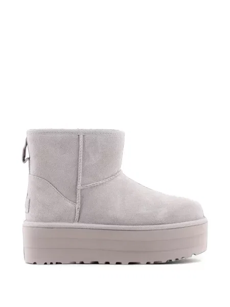 Botine Ugg din piele de căprioară cu platformă clasici gri
