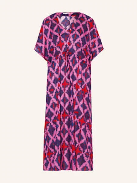 Lanius Sukienka Z Dodatkiem Jedwabiu pink czerwona