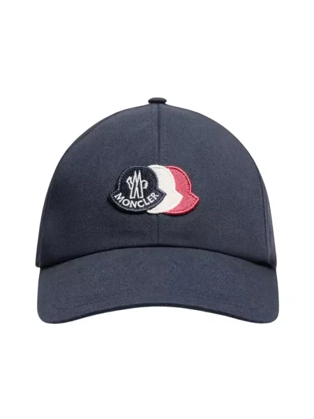 Czapka z daszkiem Moncler retro niebieska