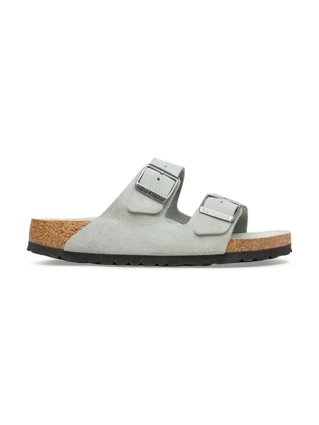 Birkenstock papuci din piele Arizona verde