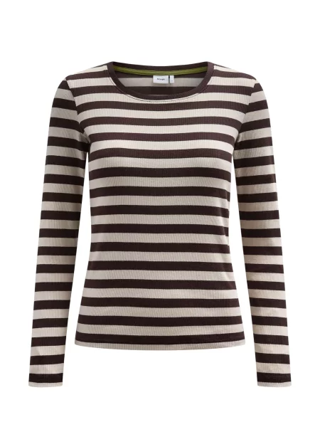 NÜMPH Tricou MIXIE crem / ciocolatiu